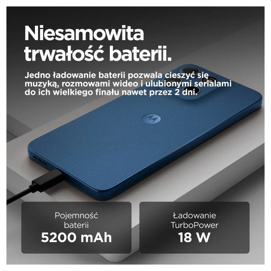 Motorola moto g15 PB6E0062PL 6,72″ 8GB/128GB tumesinine Dual SIM Android 15 nutitelefon, MediaTek Helio G81, 5200 mAh aku, IP54, kunstnahast korpus – 6