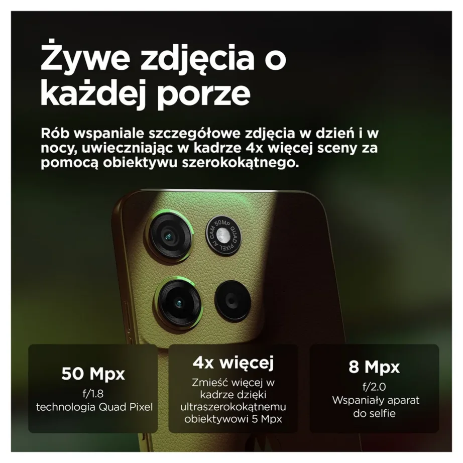 Motorola moto g15 Power PB6G0002PL 6,72″ 8GB/256GB roheline 6000 mAh IP54 Dual SIM nutitelefon Android 15, Helio G81, kunstnahk – 4