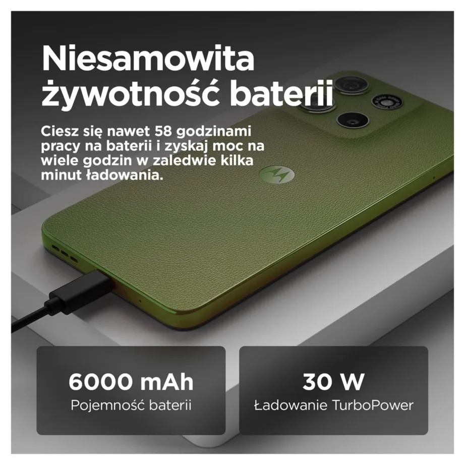 Motorola moto g15 Power PB6G0002PL 6,72″ 8GB/256GB roheline 6000 mAh IP54 Dual SIM nutitelefon Android 15, Helio G81, kunstnahk – 5