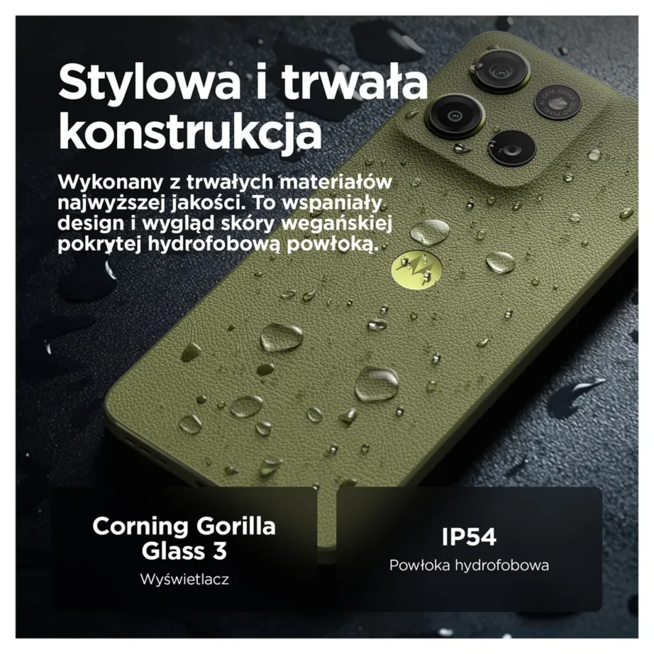 Motorola moto g15 Power PB6G0002PL 6,72″ 8GB/256GB roheline 6000 mAh IP54 Dual SIM nutitelefon Android 15, Helio G81, kunstnahk – 6