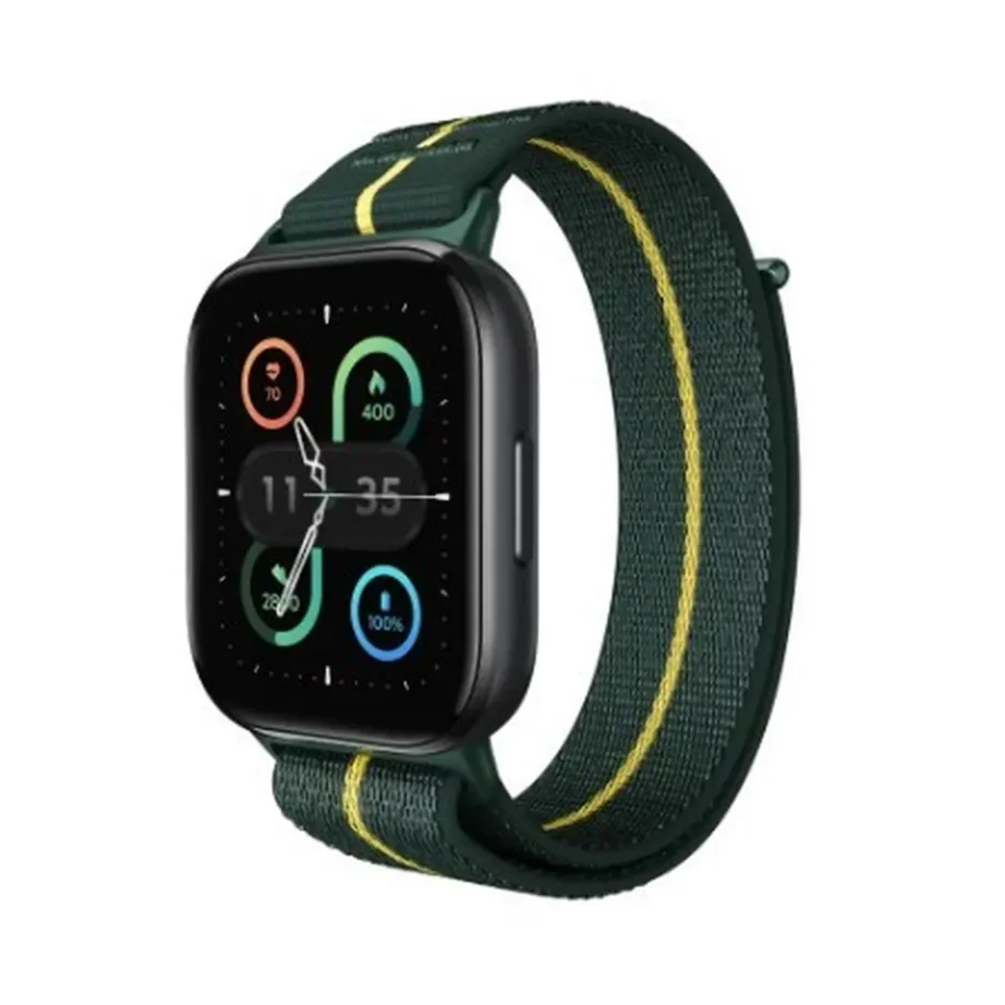 Motorola Moto Watch Fit PG38C07182 44,5×37,9 mm must/roheline OLED puuteekraaniga IP68 nutikell, 1,9″ veekindel kuni 50 m, Bluetooth 5.3 – 3