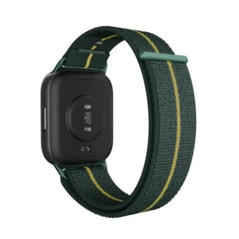 Motorola Moto Watch Fit PG38C07182 44,5×37,9 mm must/roheline OLED puuteekraaniga IP68 nutikell, 1,9″ veekindel kuni 50 m, Bluetooth 5.3 – 5