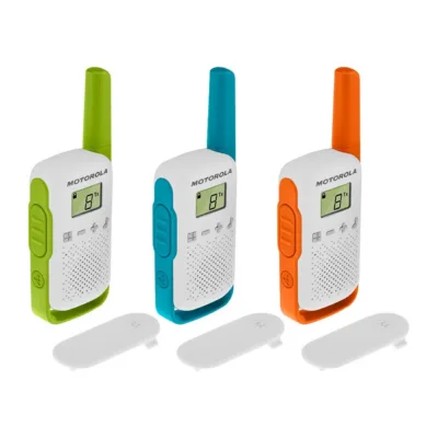 Motorola MOTO42T T42 3 tk 16-kanaliline PMR raadio, LCD-ekraan, 4 km ulatus, roheline/oranž/valge/sinine