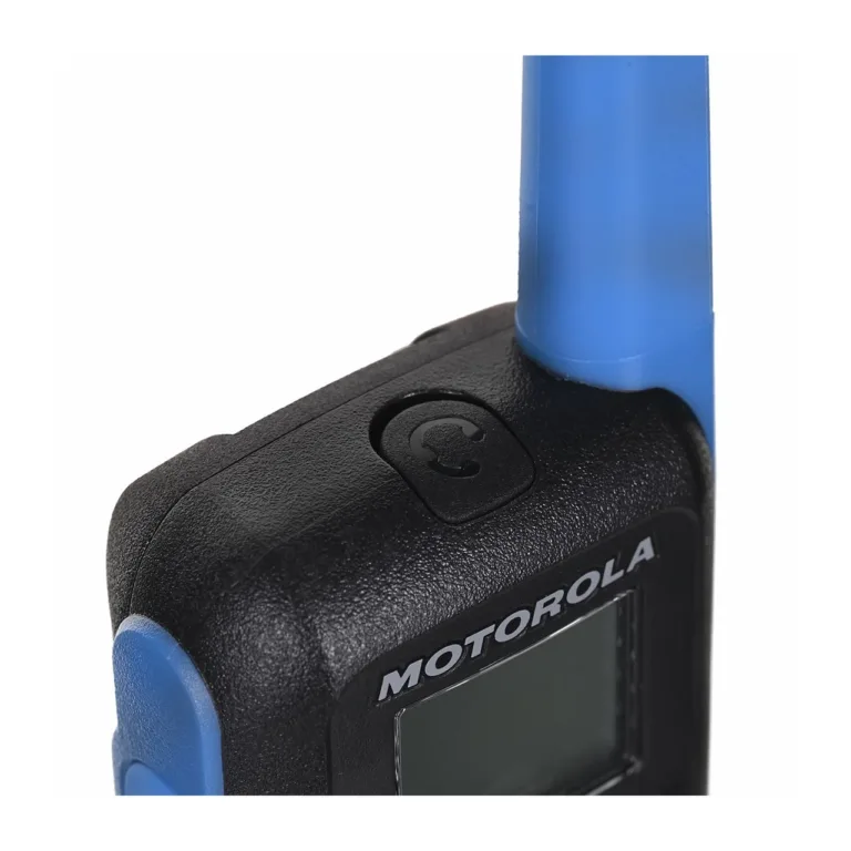 Motorola MOTO62B 8 km 16 kanaliga oranž/must raadiosaatjakomplekt laetavate akude ja Micro-USB laadijaga