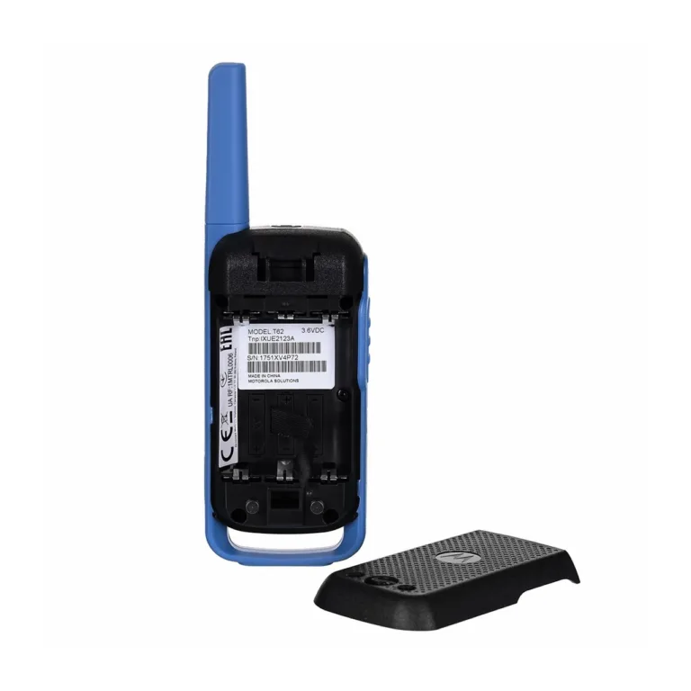 Motorola MOTO62B 8 km 16 kanaliga oranž/must raadiosaatjakomplekt laetavate akude ja Micro-USB laadijaga