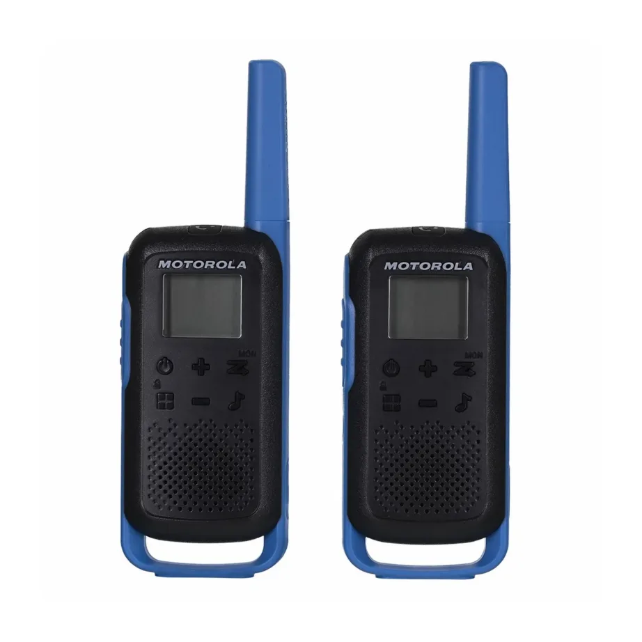 Motorola MOTO62B 8 km 16 kanaliga oranž/must raadiosaatjakomplekt laetavate akude ja Micro-USB laadijaga – 10