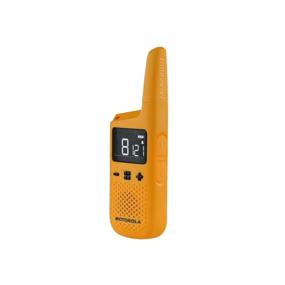 Motorola MOTO72Y 2 tk 16-kanaliline IP54 PMR446 raadiosaatjakomplekt, kollane, 8 km ulatus, 24 h liitiumakuga - 2