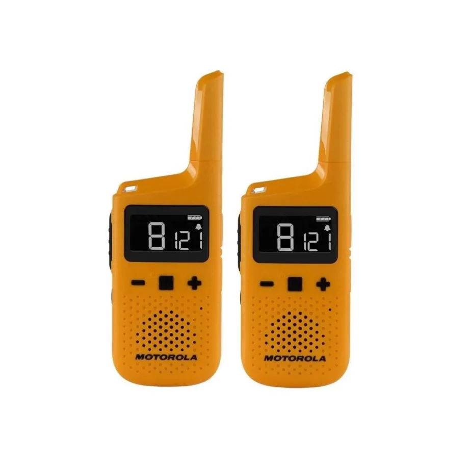 Motorola MOTO72Y 2 tk 16-kanaliline IP54 PMR446 raadiosaatjakomplekt, kollane, 8 km ulatus, 24 h liitiumakuga - 13