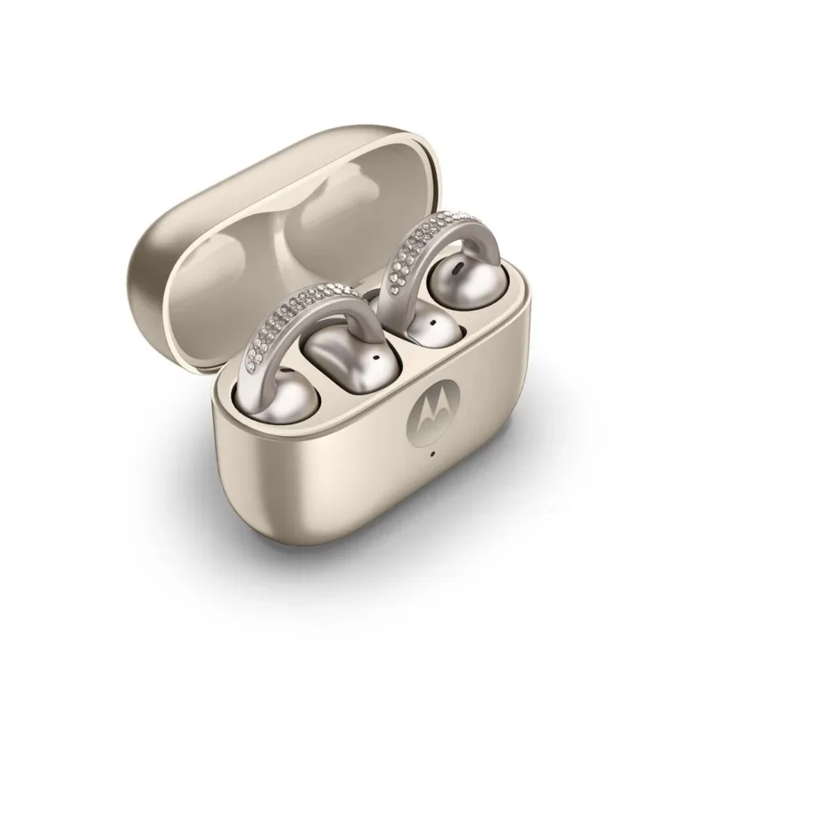 Motorola PG38C07172 moto buds loop Bluetooth 5.0 pritsmekindlad 8+37 h Ear-clip juhtmevabad kõrvaklapid Dolby Atmos mürasummutusega, French Oak beež – 5