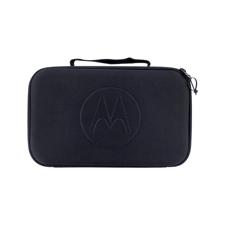 Motorola T92 H2O MOTO92H 16-kanaliline veekindel raadiosaatjate komplekt (2 tk, IP67, 10 km ulatus, must/kollane, NiMH akud, vööklambrid, reisikott)