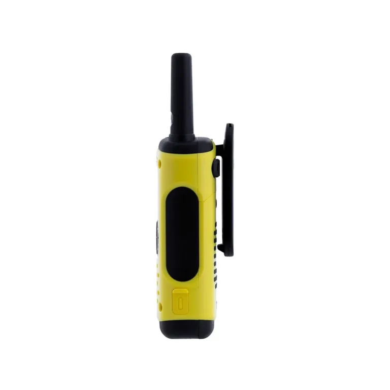 Motorola T92 H2O MOTO92H 16-kanaliline veekindel raadiosaatjate komplekt (2 tk, IP67, 10 km ulatus, must/kollane, NiMH akud, vööklambrid, reisikott)