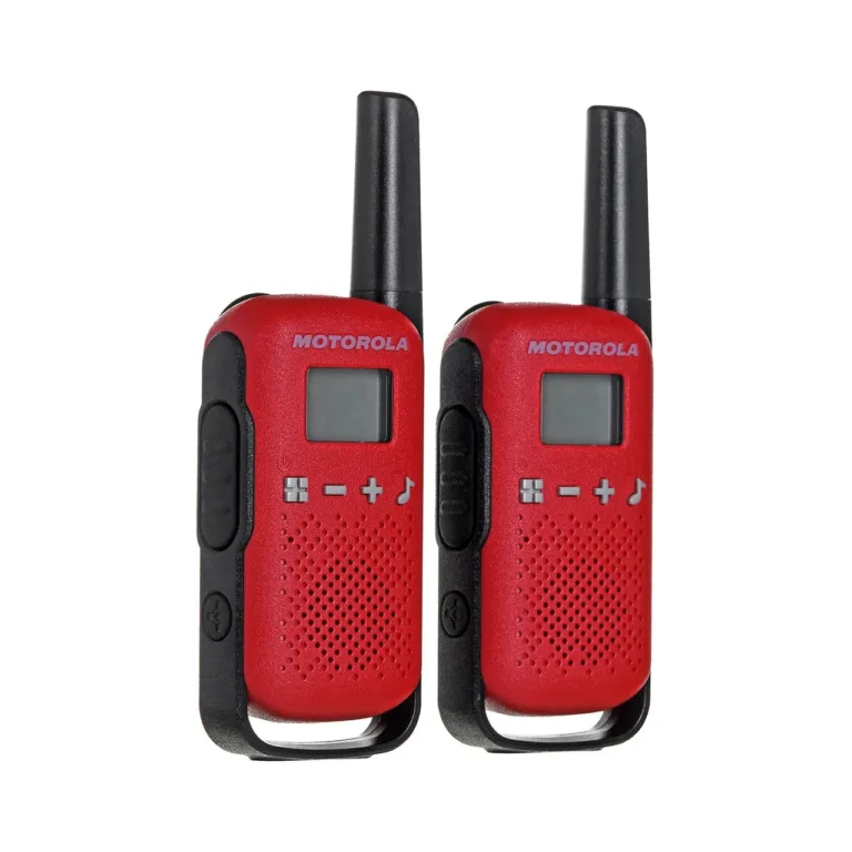 Motorola TALKABOUT T42 16-kanaline must/punane raadiosaatja, LCD ekraan, 8 km ulatus