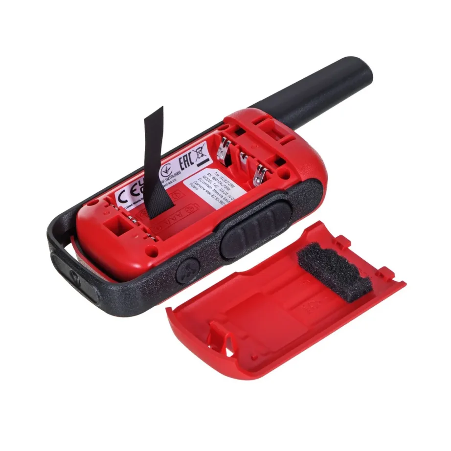 Motorola TALKABOUT T42 16-kanaline must/punane raadiosaatja, LCD ekraan, 8 km ulatus – 6