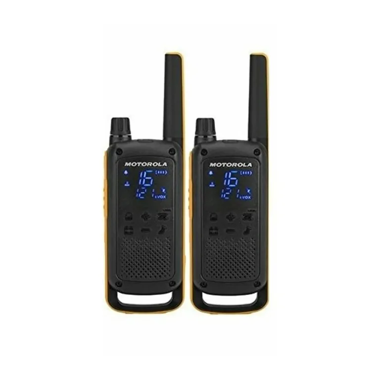 Motorola Talkabout T82 Extreme MOTO82E 2 tk 16-kanaliline must/oranž IPX4 PMR-käsiraadiokomplekt 10 km ulatusega