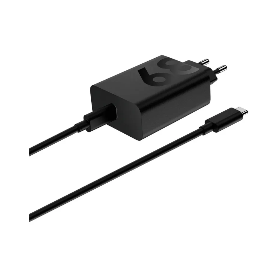 Motorola TurboPower PG38C06281 68W universaalne USB-C kiirlaadija GaN-tehnoloogiaga, 1 m must kaabel, EU pistik