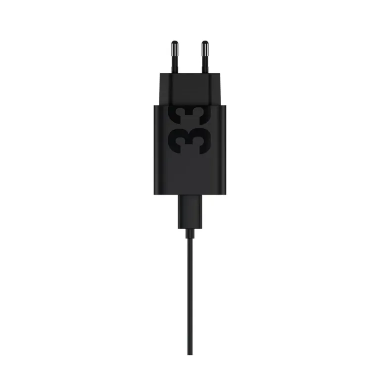 Motorola TurboPower PG38C06448 33W GaN must USB-C kiirlaadija 1 m kaabliga, EU pistik, universaalne
