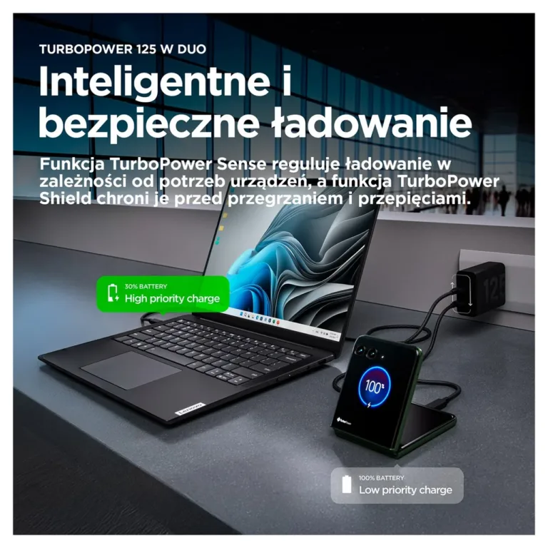 Motorola TurboPower PG38C06632 125W must 2x USB-C universaalne siseruumide kiirlaadija 2 m kaabliga