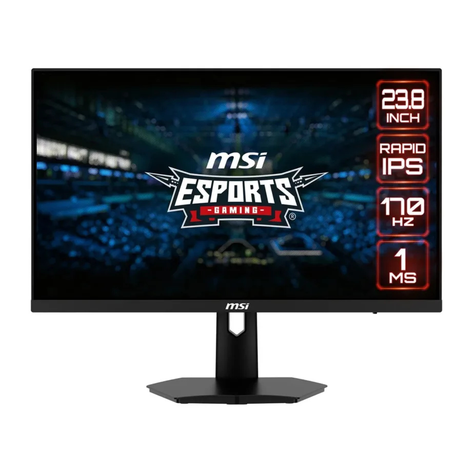 MSI G244F E2 23,8″ 180 Hz IPS Full HD must raamita mängurimonitor, VESA kinnitus