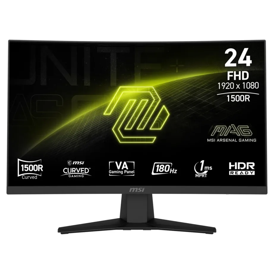 MSI MAG 244C 23,6″ 180 Hz kumer Full HD VA-mängumonitor, 537×220×397 mm, must – 2