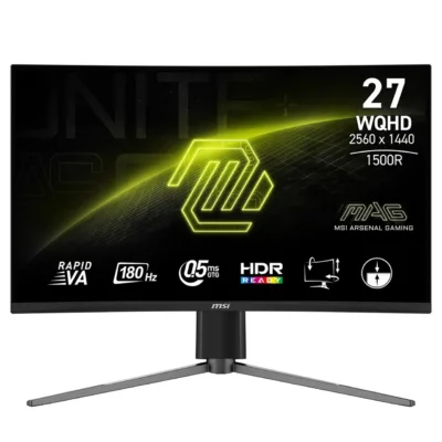 MSI MAG 27CQ6PF 27" 180 Hz kaardus VA WQHD mängurimonitor, 0,5 ms, FreeSync Premium, must