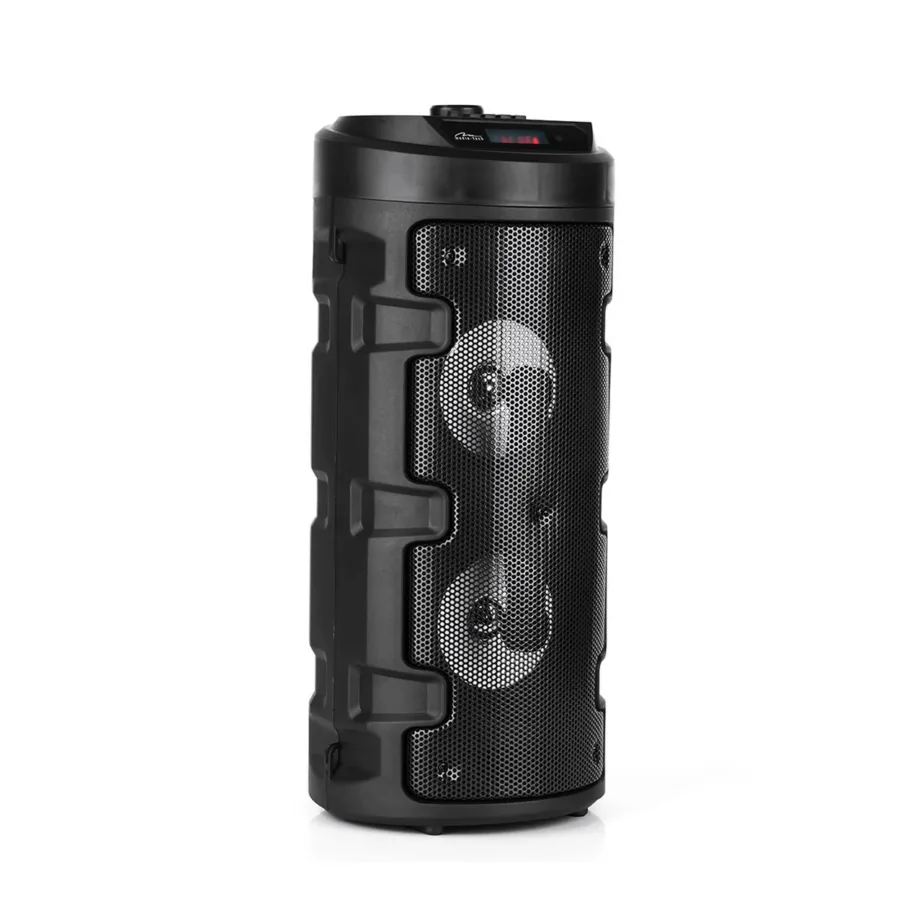Must Bluetooth-kaasaskantav kõlar Media-Tech PARTYBOX KEG BT MT3165 V2.0 40 W, Bluetooth 5.0, FM-raadio, microSD, USB, 8-tunnine aku, LED-ekraan, must, 170x170x395 mm – 6