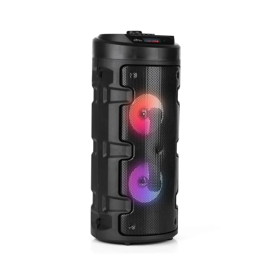 Must Bluetooth-kaasaskantav kõlar Media-Tech PARTYBOX KEG BT MT3165 V2.0 40 W, Bluetooth 5.0, FM-raadio, microSD, USB, 8-tunnine aku, LED-ekraan, must, 170x170x395 mm – 7
