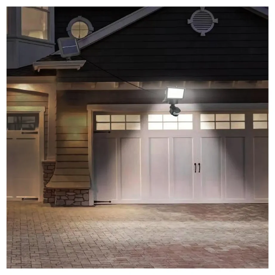 Must päikesepatareiga LED seinavalgusti Maclean MCE442, liikumis- ja hämarustundlik, IP44, 6W, 6000K, seinapaigaldusega, 6 h aku kestusega – 8