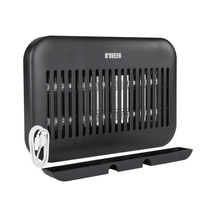 N’OVEEN IKN550 375x250x45 mm must LED-laetav putukalamp, 1800 mAh aku, 40 m² alale, siseruumidesse ja õue – 2