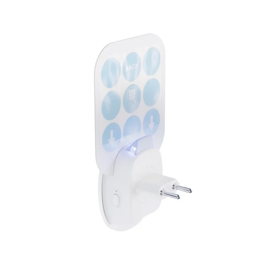 N’OVEEN IKN905 1W 30m² UV-valgusega valge plastist sääselamp vahetatavate liimpindadega, pistikühendusega – 4