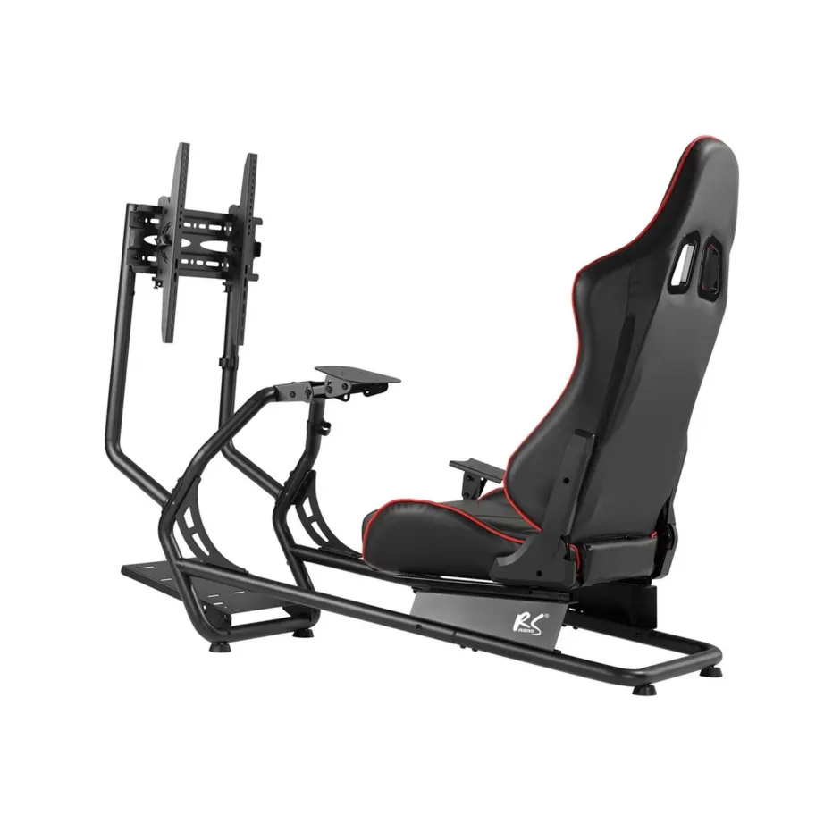 NanoRS RS160 must 3-ühes mängutool roolialuse ja kuni 50″ ekraani kinnitusega, mõõdud 84x57x52 cm, VESA 100×100–400×400 – 3