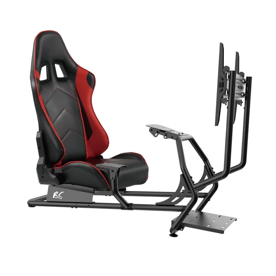 NanoRS RS160 must 3-ühes mängutool roolialuse ja kuni 50″ ekraani kinnitusega, mõõdud 84x57x52 cm, VESA 100×100–400×400 – 6