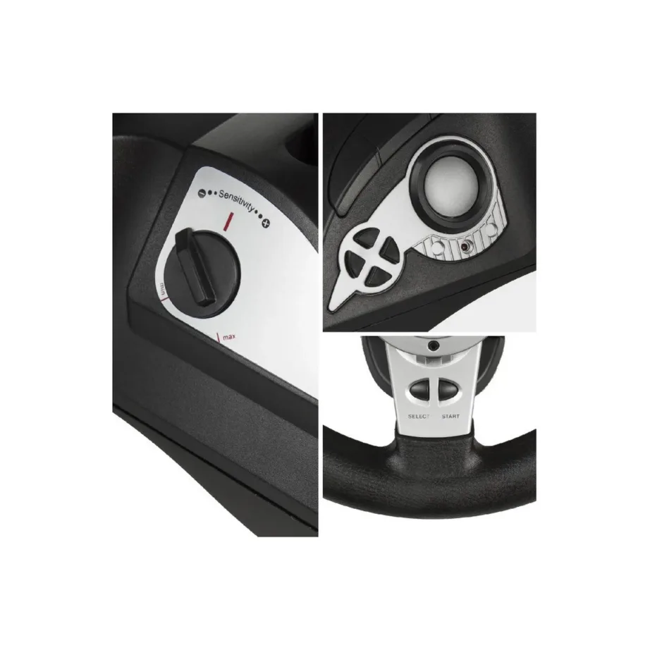 NanoRS RS700 270° USB mängurool pedaalidega must/hõbe PC, PS4, Xbox One, Switch, Android – 13