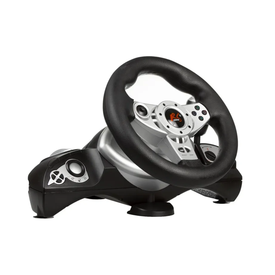 NanoRS RS700 270° USB mängurool pedaalidega must/hõbe PC, PS4, Xbox One, Switch, Android – 3
