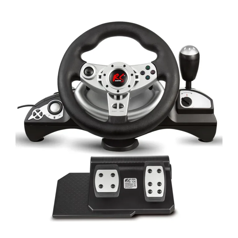 NanoRS RS700 270° USB mängurool pedaalidega must/hõbe PC, PS4, Xbox One, Switch, Android