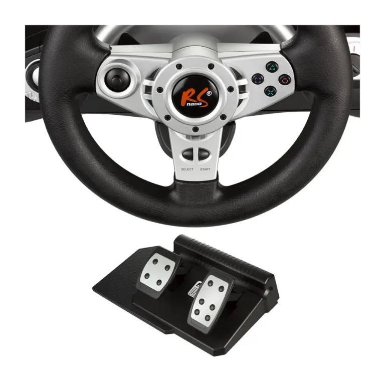 NanoRS RS700 270° USB mängurool pedaalidega must/hõbe PC, PS4, Xbox One, Switch, Android