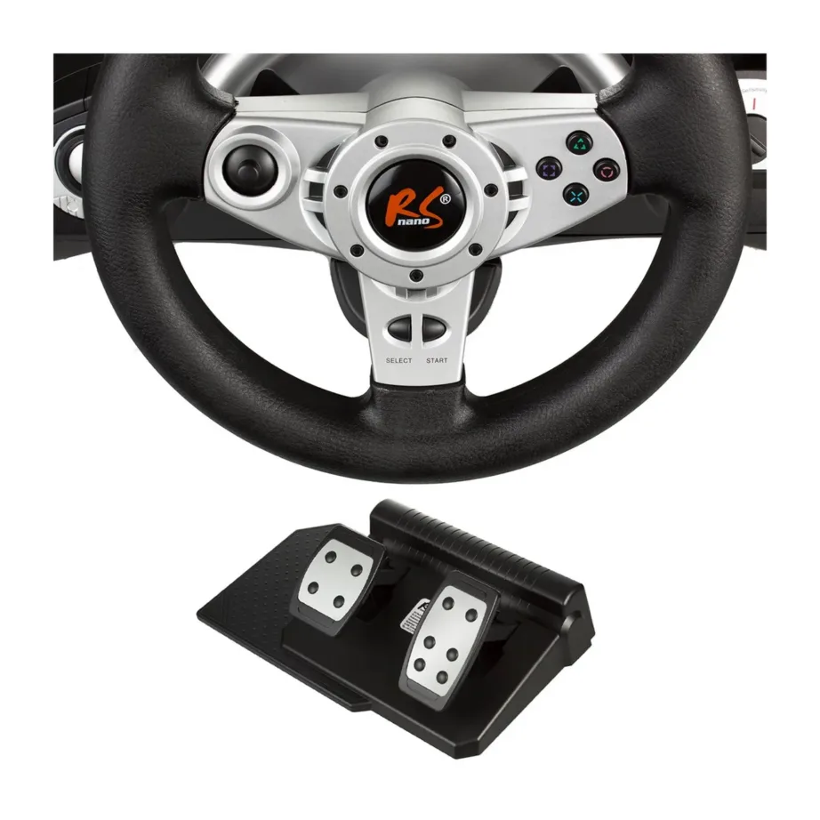 NanoRS RS700 270° USB mängurool pedaalidega must/hõbe PC, PS4, Xbox One, Switch, Android – 6