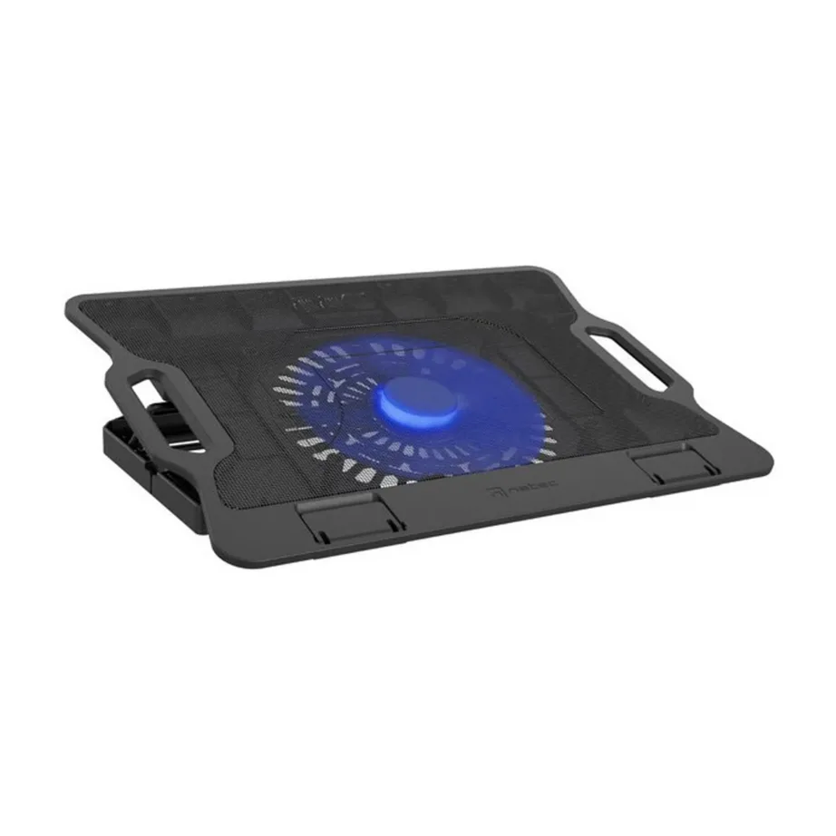 Natec Dipper 2 NPL-2252 17,3″ sülearvuti jahutusalus, 180 mm ventilaator, kiirusreguleerimine, sinine LED, must, metall/ABS, USB – 7