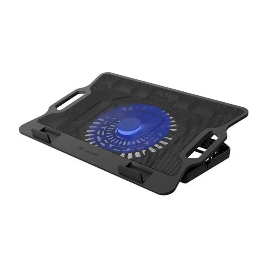 Natec Dipper 2 NPL-2252 17,3″ sülearvuti jahutusalus, 180 mm ventilaator, kiirusreguleerimine, sinine LED, must, metall/ABS, USB – 9