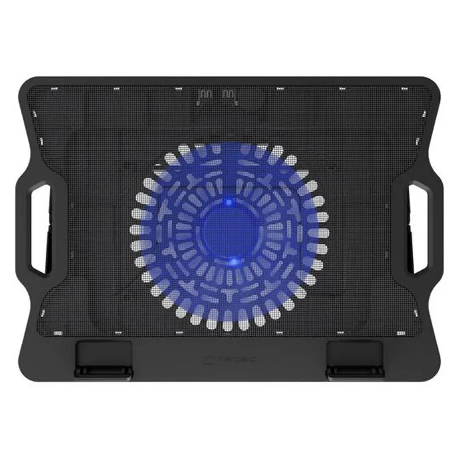 Natec Dipper 2 NPL-2252 17,3″ sülearvuti jahutusalus, 180 mm ventilaator, kiirusreguleerimine, sinine LED, must, metall/ABS, USB – 10
