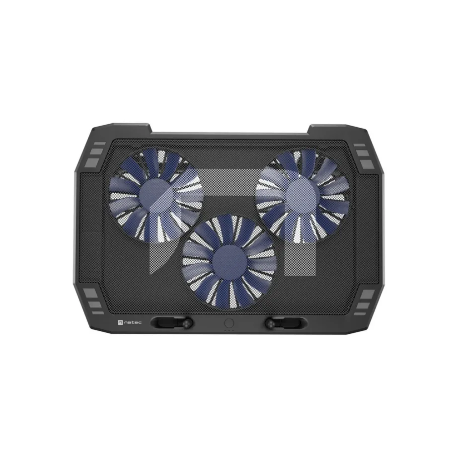 Natec Oriole NPL-1926 400x270x25 mm 3×120 mm ventilaatoriga sinise LED-iga jahutusalus kuni 17,3” sülearvutile USB-toitega – 2