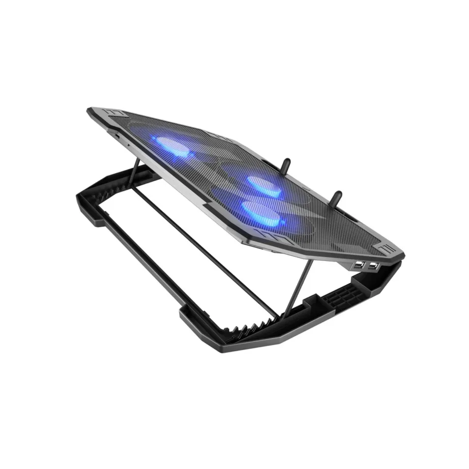 Natec Oriole NPL-1926 400x270x25 mm 3×120 mm ventilaatoriga sinise LED-iga jahutusalus kuni 17,3” sülearvutile USB-toitega – 3