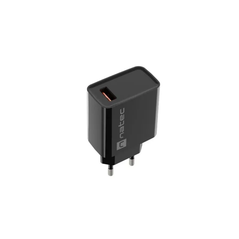Natec Ribera NUC-2058 18W USB-A kiirlaadija, must, 83x43x27 mm, universaalne, QC 3.0