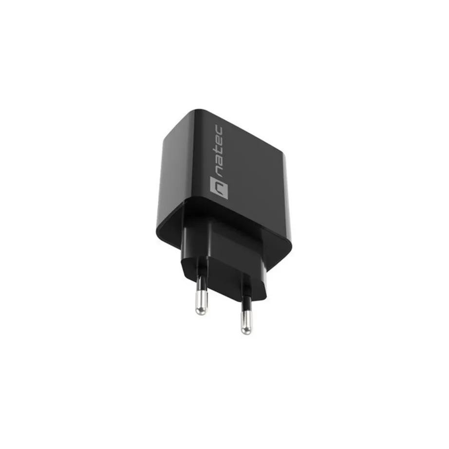 Natec Ribera NUC-2058 18W USB-A kiirlaadija, must, 83x43x27 mm, universaalne, QC 3.0 – 5