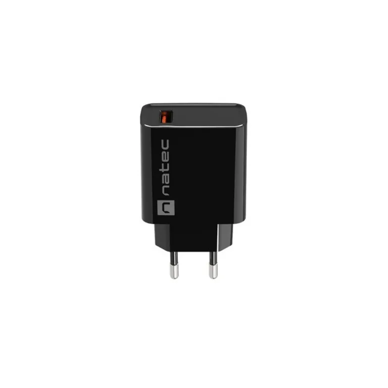 Natec Ribera NUC-2058 18W USB-A kiirlaadija, must, 83x43x27 mm, universaalne, QC 3.0
