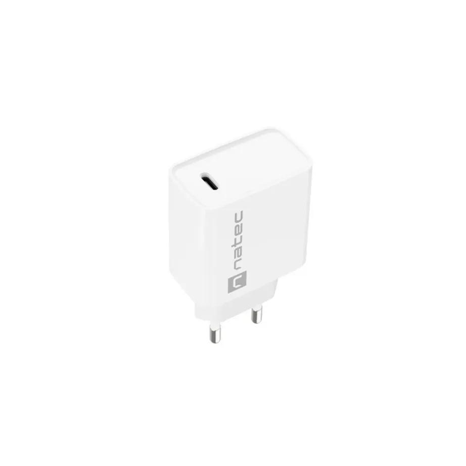 Natec Ribera NUC-2059 20W USB-C PD 3.0 valge kiirlaadija (83x43x27 mm) universaalne – 3