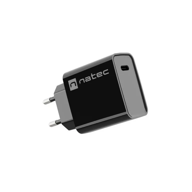 Natec Ribera NUC-2060 20W USB-C PD 3.0 must seinalaadija 1 pordi, kiirlaadimise ja kaitsefunktsioonidega