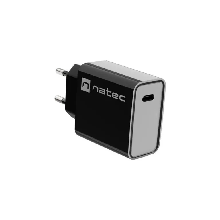 Natec Ribera NUC-2060 20W USB-C PD 3.0 must seinalaadija 1 pordi, kiirlaadimise ja kaitsefunktsioonidega