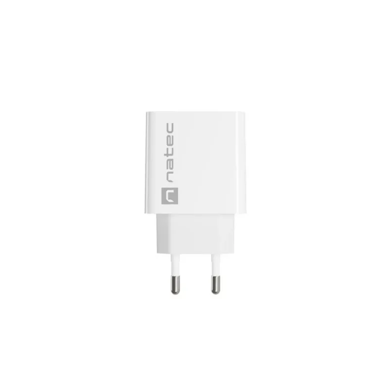 Natec Ribera NUC-2061 20W valge USB-C ja USB-A kiirlaadija, 3A, PD 3.0, seinalaadija universaalne