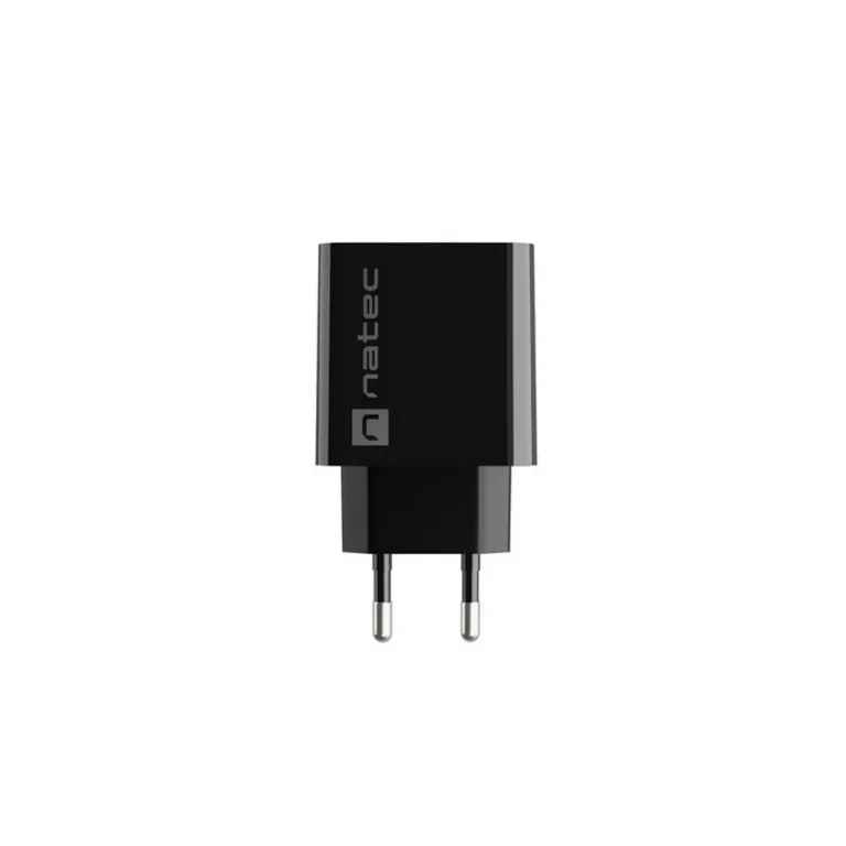 Natec Ribera NUC-2062 20W must USB-A ja USB-C kiirlaadijaga seinalaadija (PD 3.0, QC 3.0, Samsung AFC, Huawei FCP, 83x43x27 mm)