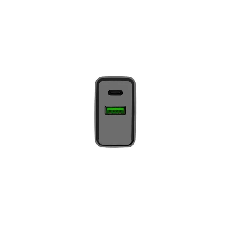 Natec Ribera NUC-2062 20W must USB-A ja USB-C kiirlaadijaga seinalaadija (PD 3.0, QC 3.0, Samsung AFC, Huawei FCP, 83x43x27 mm)